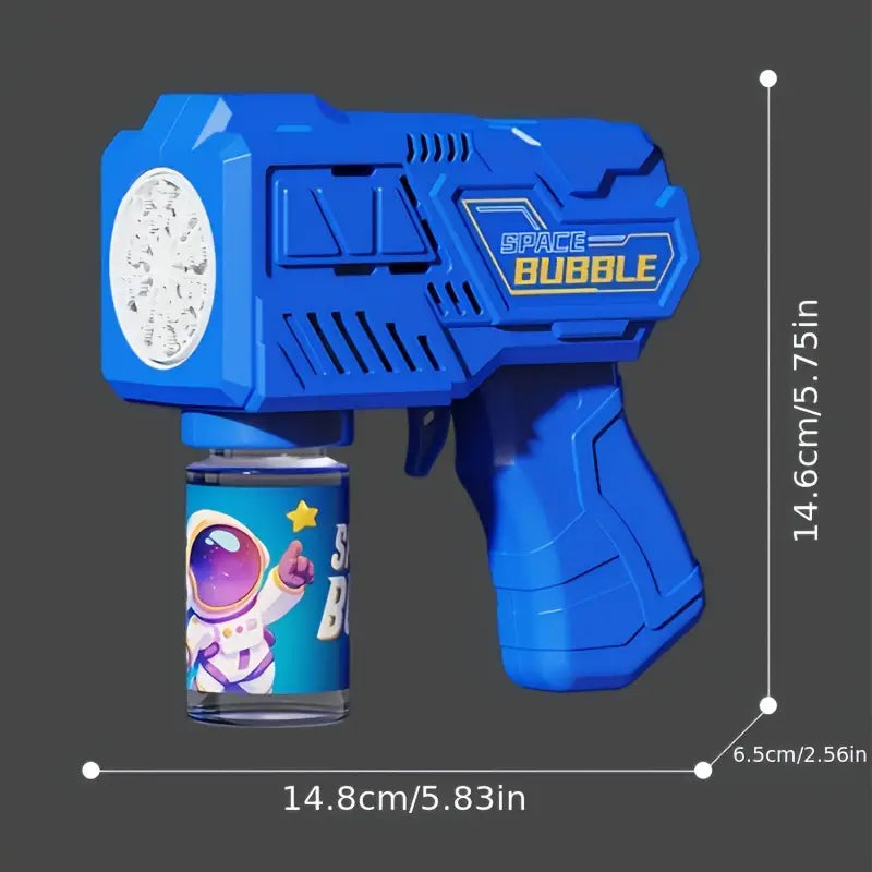 Space-Themed Automatic Bubble Machine with LED Lights