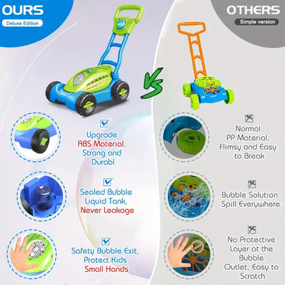 Bubble Lawn Mower Push Toy — 15,000+ Bubbles/Min