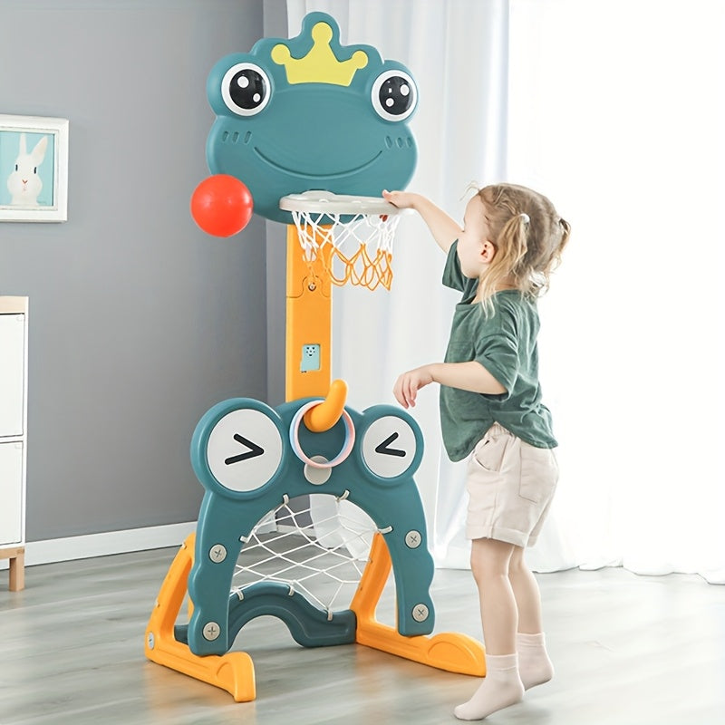 3-in-1 Kids Sports Center – Adjustable Basketball Hoop, Soccer Goal-Toyfetti
