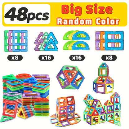 Magnetic Building Blocks – Big Size STEM Construction Set for Creative Kids
