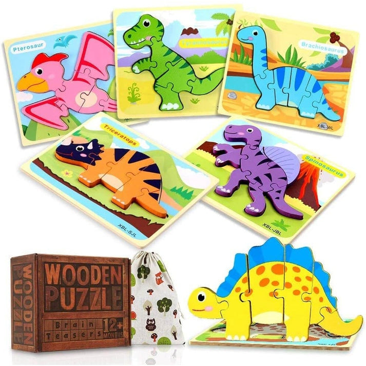 Animals and Dinosaurs Puzzles 2x 6 PACK – Double the Fun, Double the Learning!