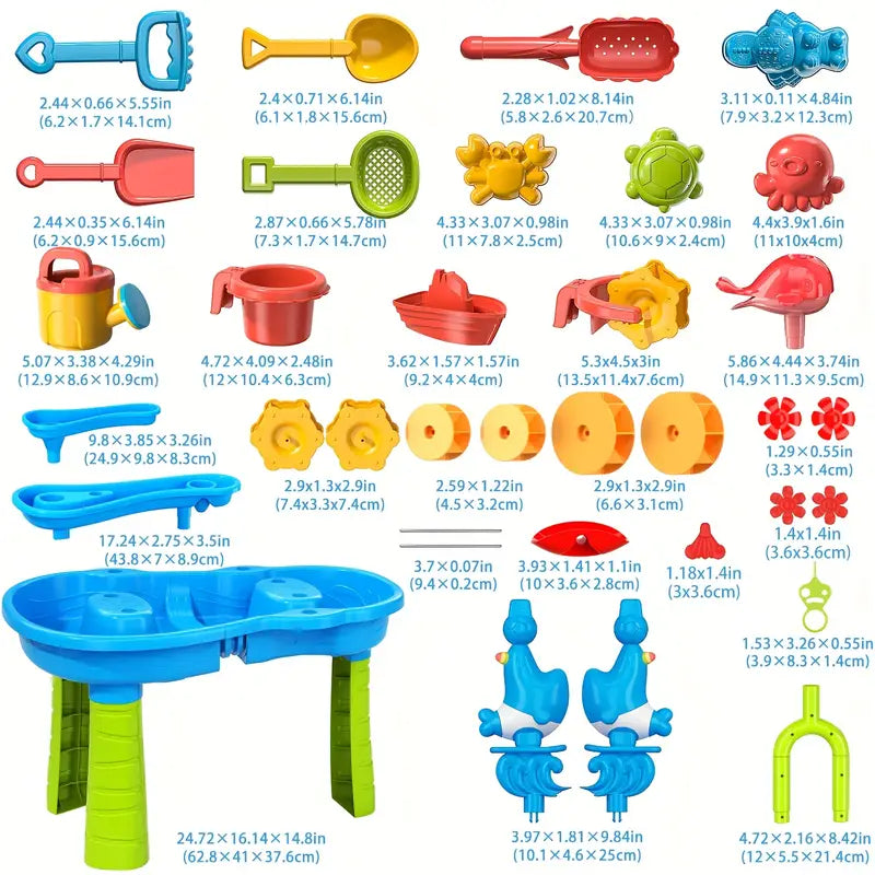 Water Table - Outdoor Water Table with Pump & Faucet – Summer Splash Play Set