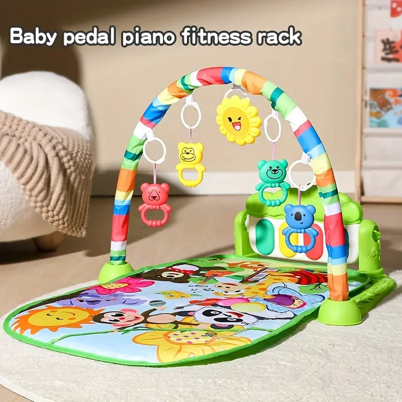 Infant Piano Play Gym for Newborns (0–12 Months) – Soft Cotton Mat with Musical Keys