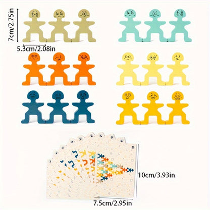 Wooden Stacking Blocks Toy – Balance Game for Kids, Fun & Focus-Building Tabletop Challenge