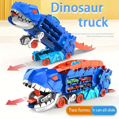 Jurassic Explorer Truck – 3-in-1 Dino Adventure with Race Track & Storage!
