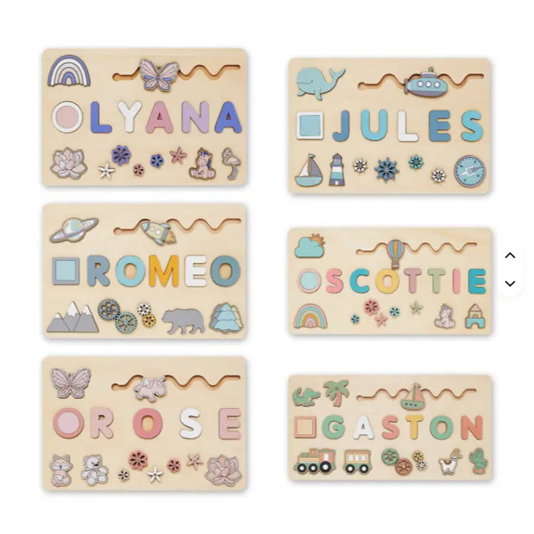 Toddlers Personalized Wooden Puzzle – Custom Name Learning