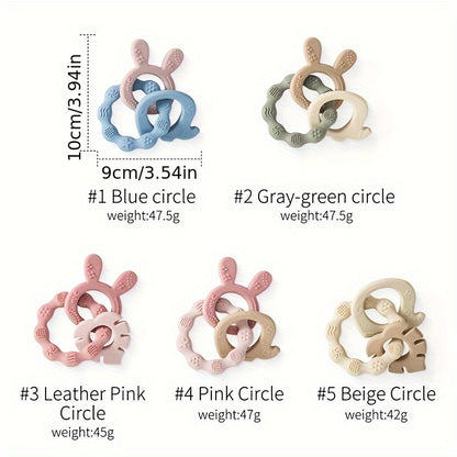 Soft Silicone Baby Teether Set – BPA-Free Chew Toys for Soothing Gums-Toyfetti
