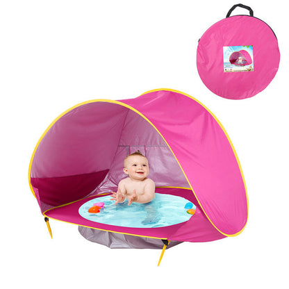 2-in-1 Baby Beach Tent with Built-in Pool – UV Protection, Pop-Up Design & Waterproof Shade