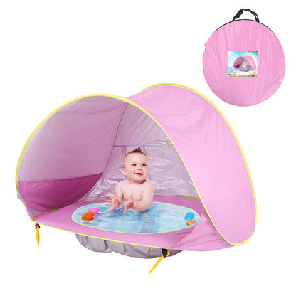 2-in-1 Baby Beach Tent with Built-in Pool – UV Protection, Pop-Up Design & Waterproof Shade