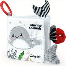 BBSKY Sensory Baby Book – 3D Animal Tails Soft Cloth Book for Touch & Feel-Toyfetti