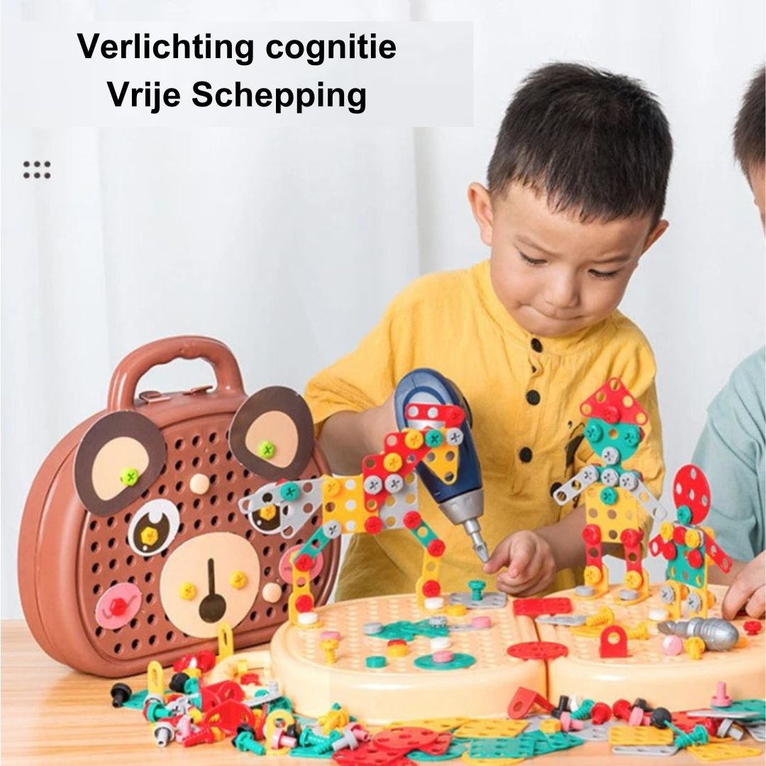 Lob Rabbit - Creative Building Set with Electric Toolbox for Kids