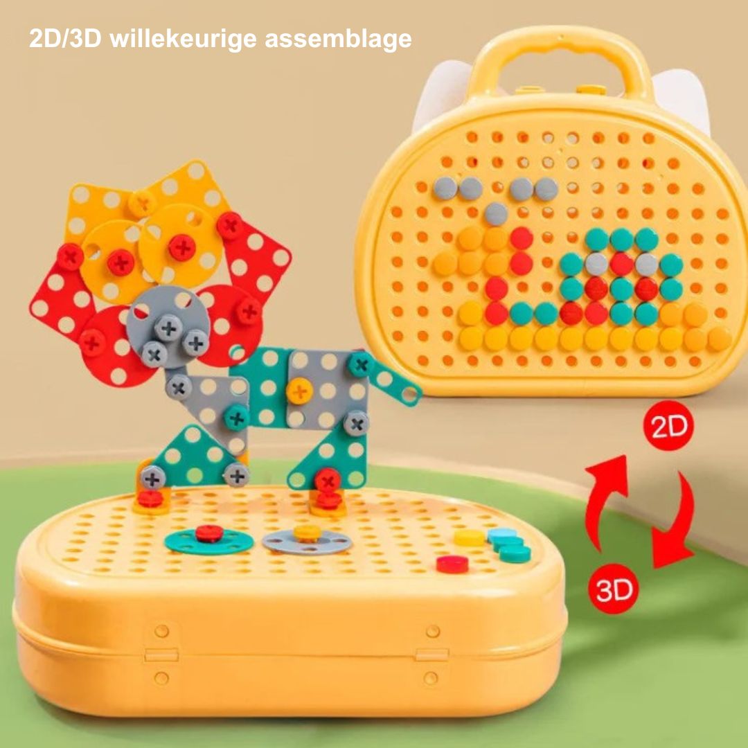 Lob Rabbit - Creative Building Set with Electric Toolbox for Kids