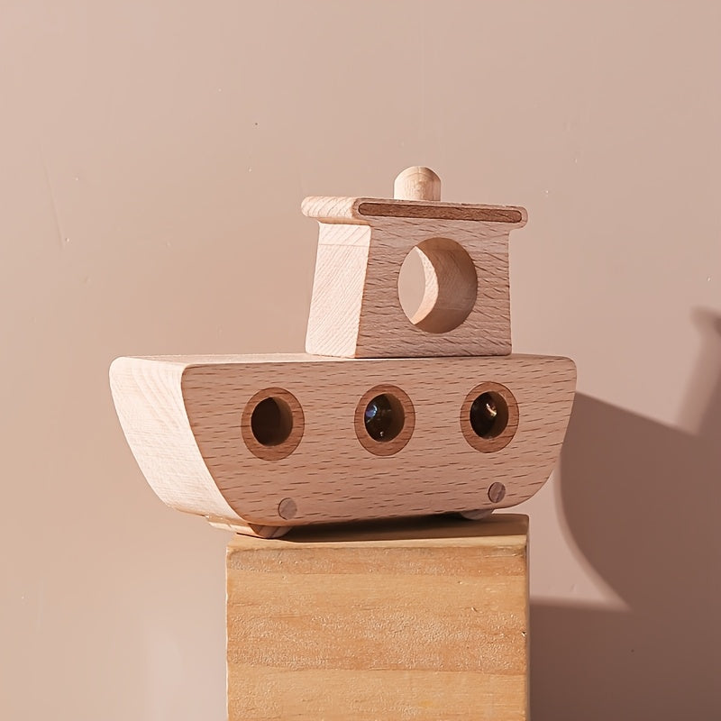 Wooden Vehicle Trio – Car, Airplane & Boat Set-Toyfetti