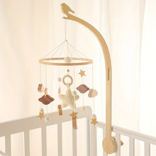 Natural Wood & Crochet Baby Crib Mobile – Stars & Clouds Design-Toyfetti