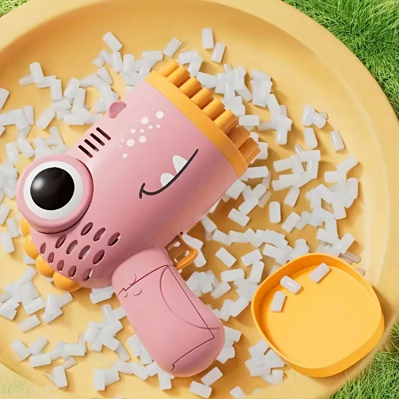 Dinosaur Bubble Launcher Toy — 40-Hole Automatic Bubble Blaster with Easy Trigger 🦕✨