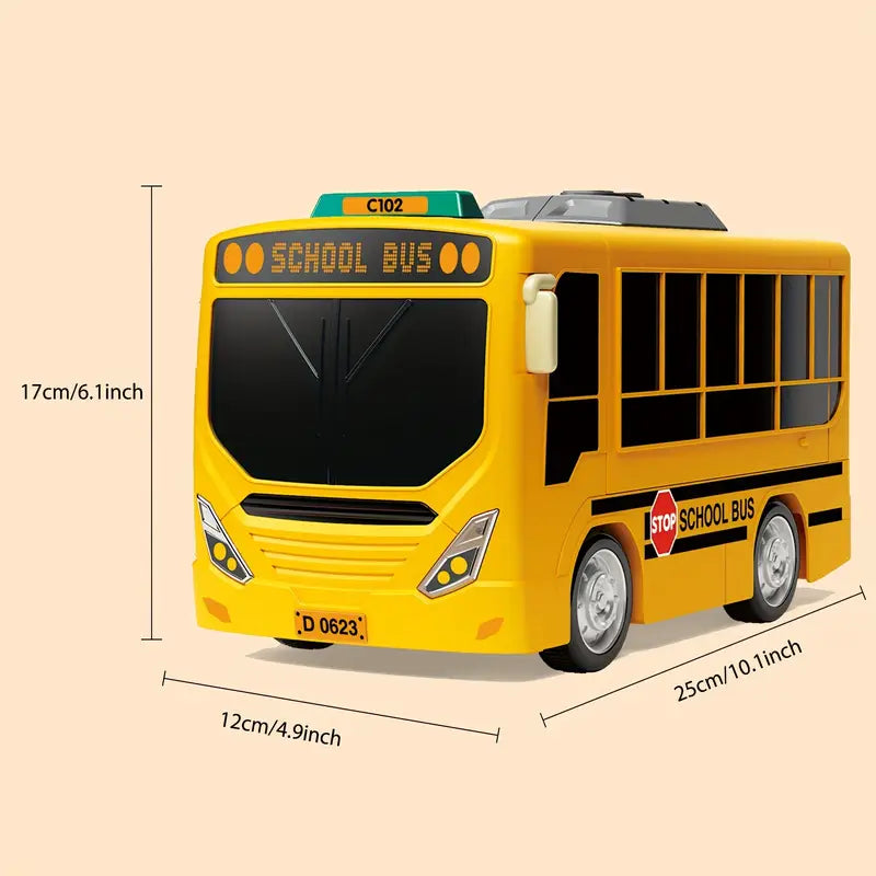 Transformable Push‑and‑Go Bus Toy