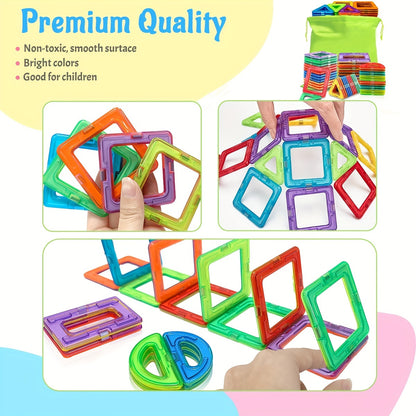 Magnetic Building Blocks – Big Size STEM Construction Set for Creative Kids