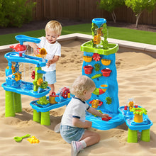 XXL Double-Sided Water Table with Waterfall & Maze Wall – Large Sensory Play Table for Toddlers