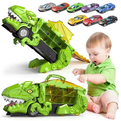 Jurassic Explorer Truck – 3-in-1 Dino Adventure with Race Track & Storage!