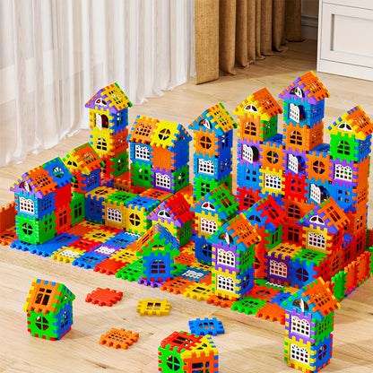 Colorful Large House Building Blocks – 48-Piece Creative Window Design Set