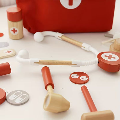 Wooden Doctor Kit – 14-Piece Pretend Medical Playset