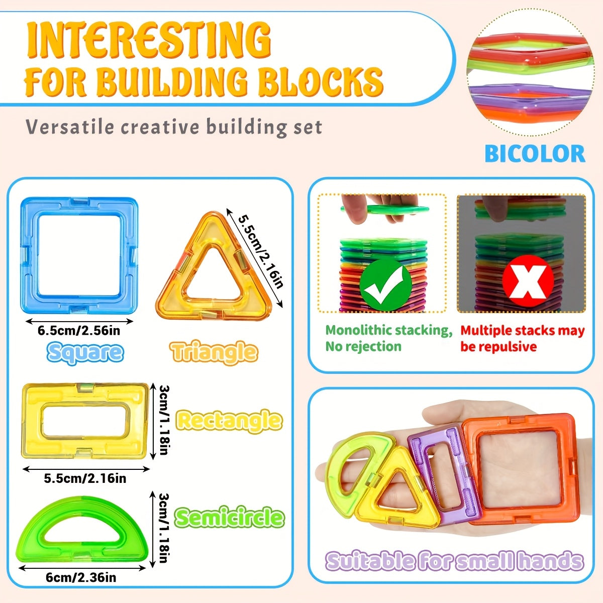 Magnetic Building Blocks – Big Size STEM Construction Set for Creative Kids