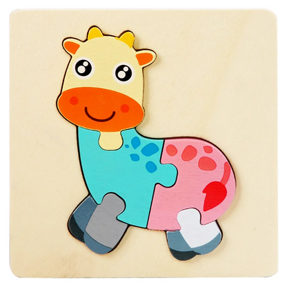 3D Wooden Puzzle™ – Educational Animal Puzzle for Toddlers-Toyfetti