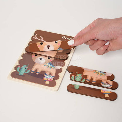 Montessori Flip Puzzle – Pattern Recognition Toy for Early Learners (2/4/6 Pack)