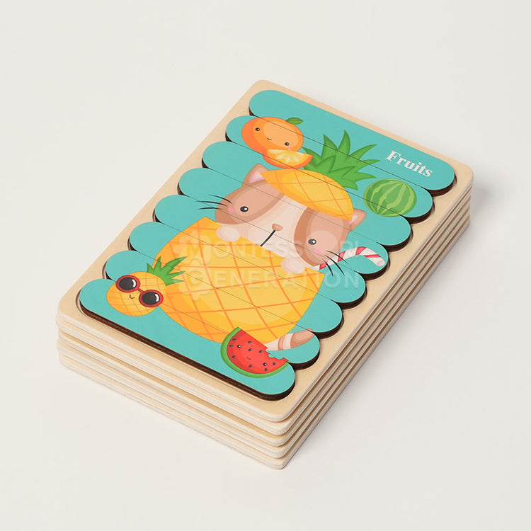 Montessori Flip Puzzle – Pattern Recognition Toy for Early Learners (2/4/6 Pack)