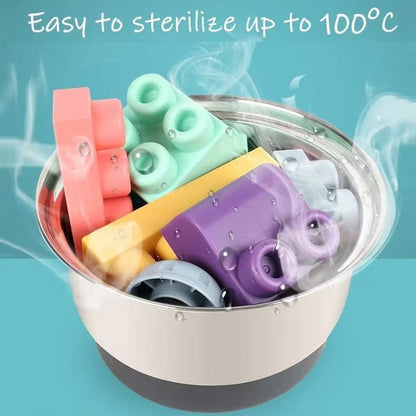 Montessori Building Blocks Set – Soft, Colorful Creations for Tiny Builders