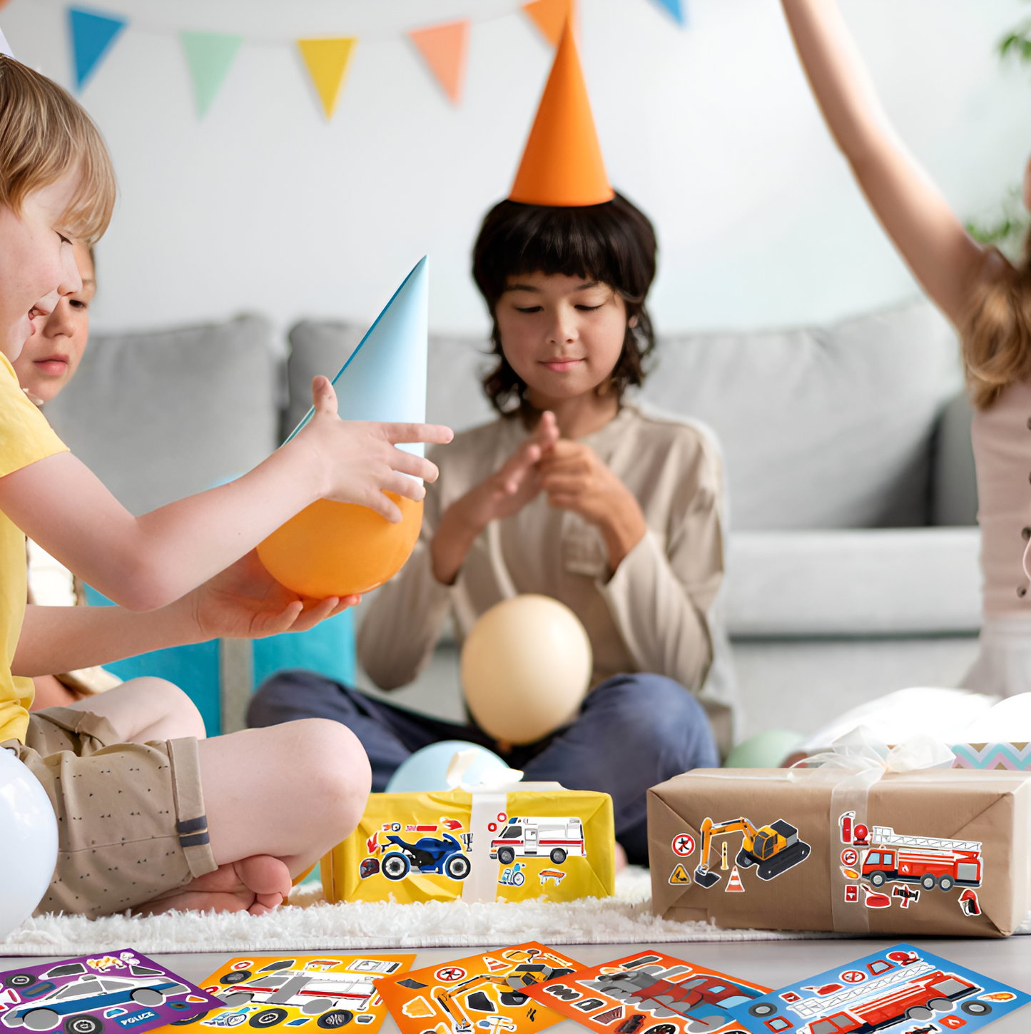 DIY Vehicle Sticker Puzzle Variety Pack – 16 Sheets of Transport Fun!