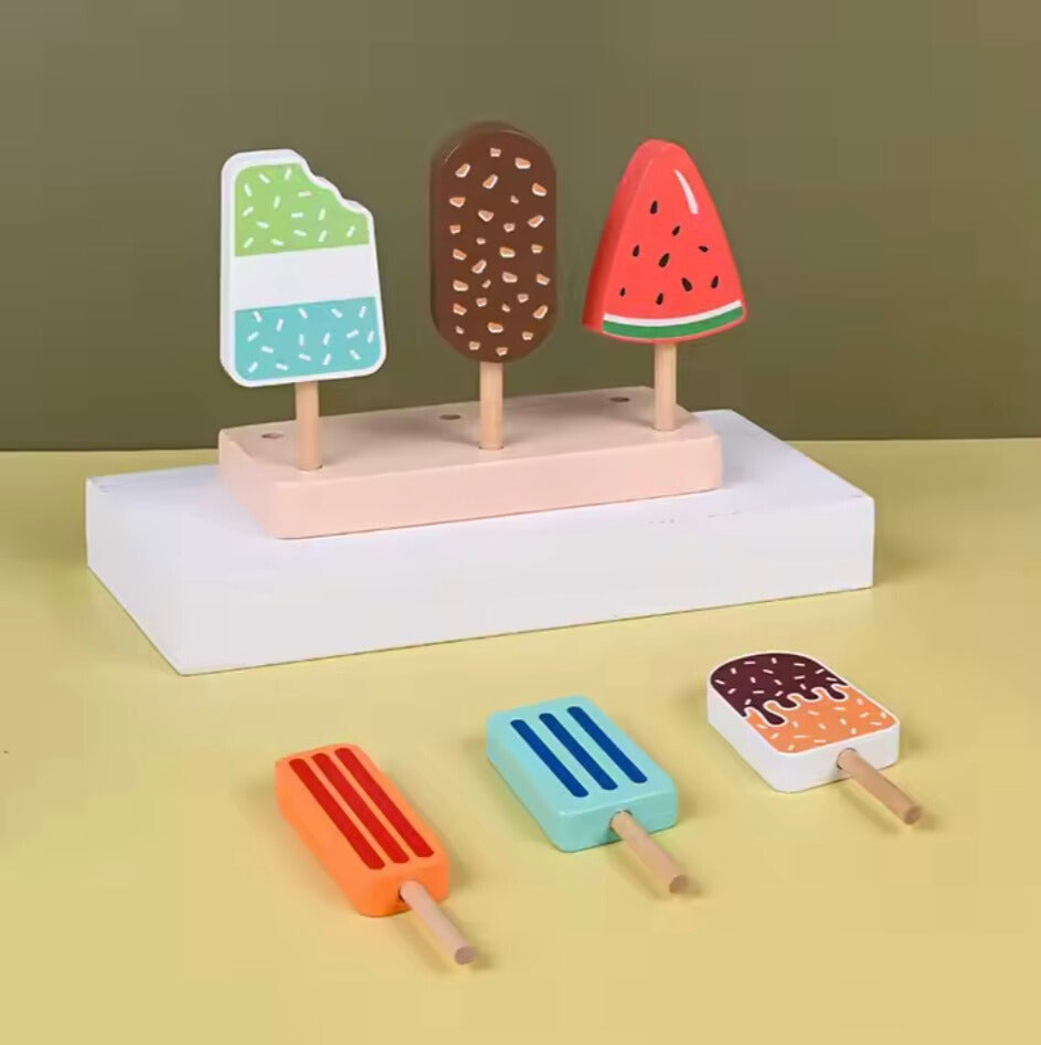 Toddlers Wooden Ice Cream – No Melting, Just Sweet Imaginative Fun!