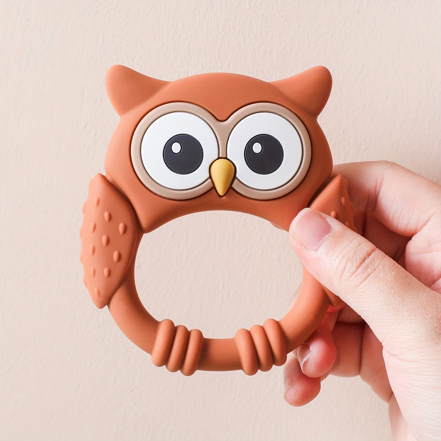 Owl Buddy Silicone Teether – Soothing Chew Toy for Babies-Toyfetti
