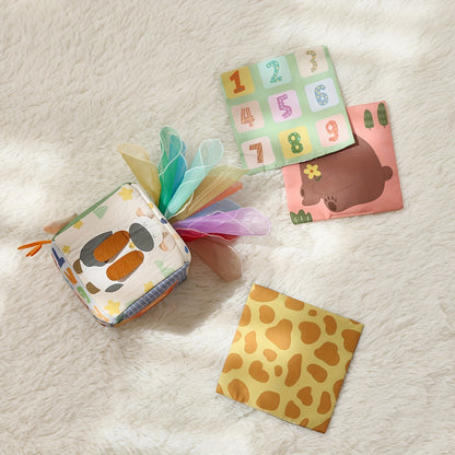 Soft Sensory Tissue Box Toy – Crinkle & Pull Cube-Toyfetti