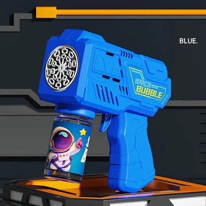 Space-Themed Automatic Bubble Machine with LED Lights