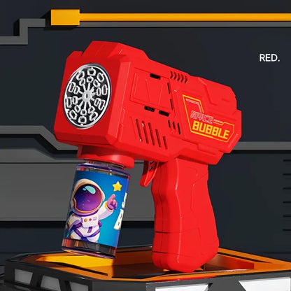 Space-Themed Automatic Bubble Machine with LED Lights