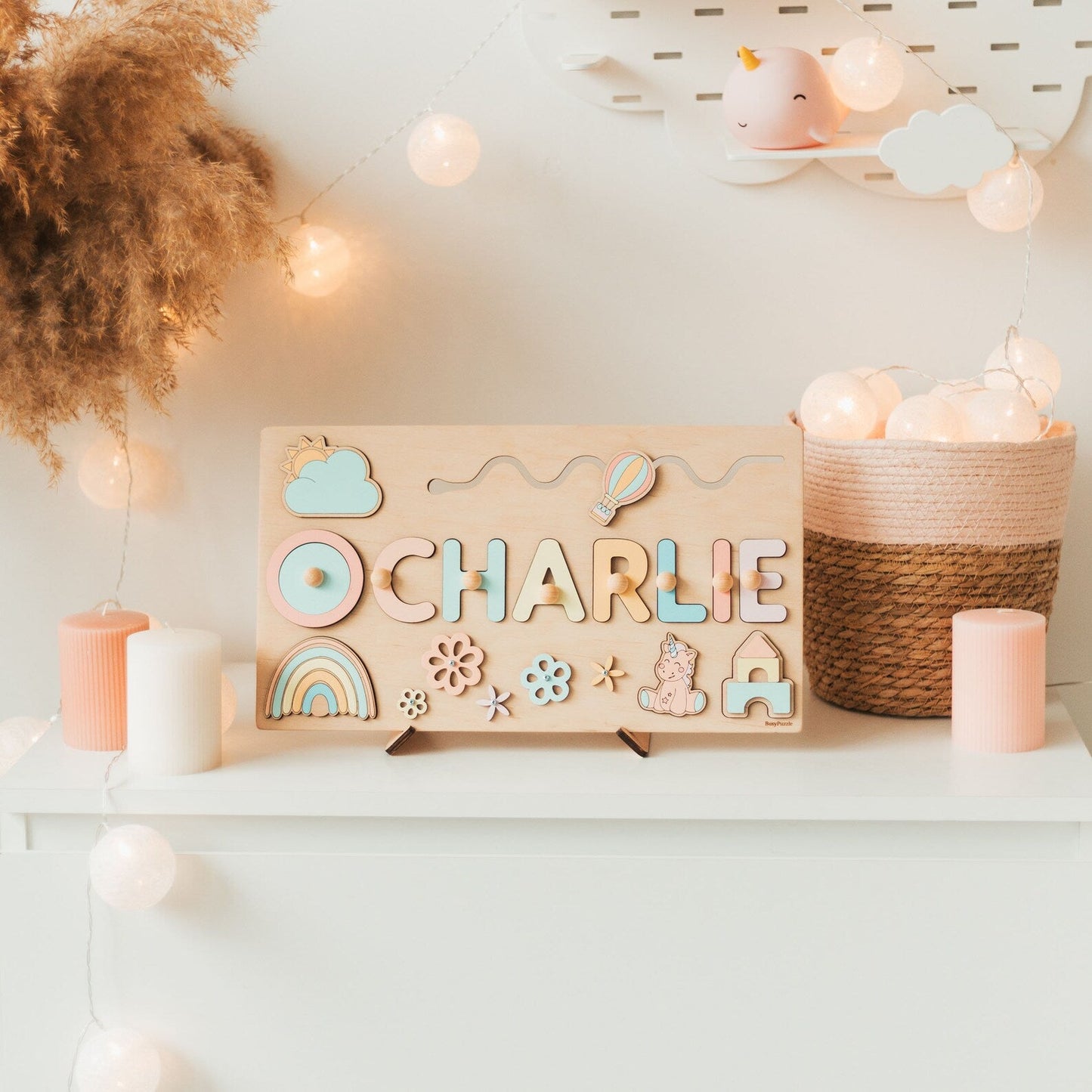 Toddlers Personalized Wooden Puzzle – Custom Name Learning