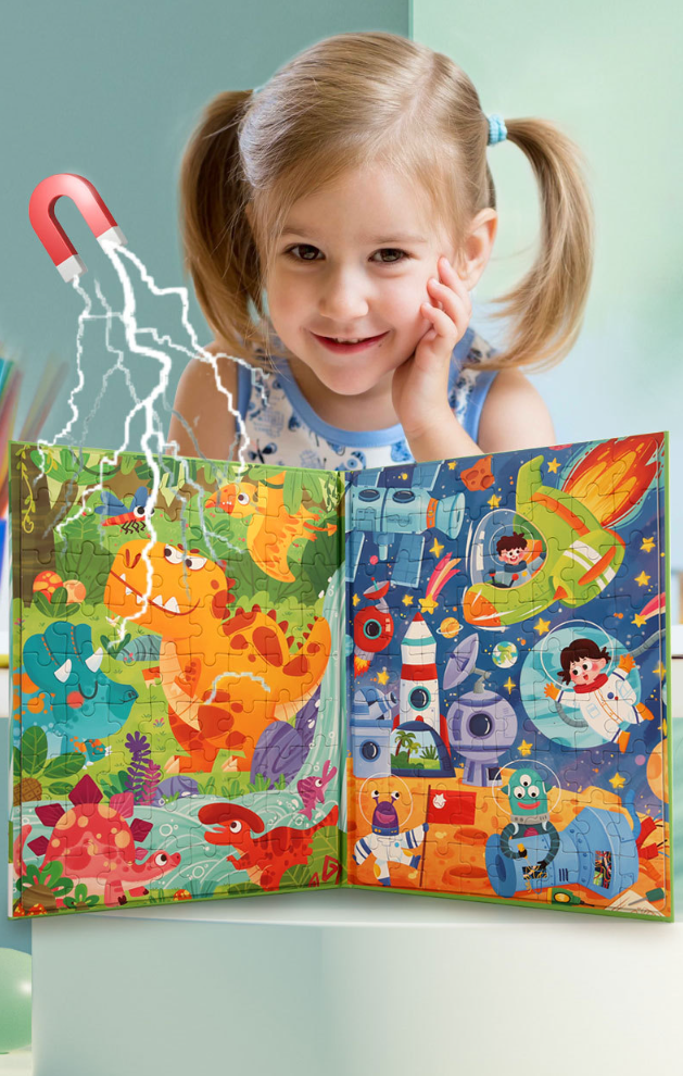 Montessori Puzzle Book – Turn the Page to Learn, Play & Grow!