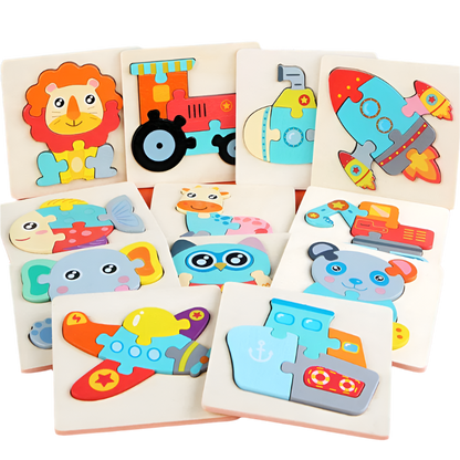 3D Wooden Puzzle™ – Educational Animal Puzzle for Toddlers-Toyfetti