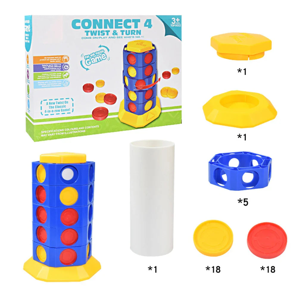 3D Connect 4™ – Strategic Family Game with Rotating Twist-Toyfetti