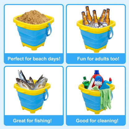 Foldable Bucket™ - Vouwbaar Vakantieplezier - Opvouwbare emmer-Toyfetti
