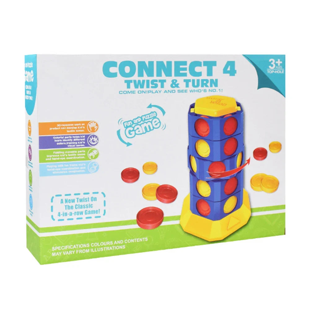 3D Connect 4™ – Strategic Family Game with Rotating Twist-Toyfetti