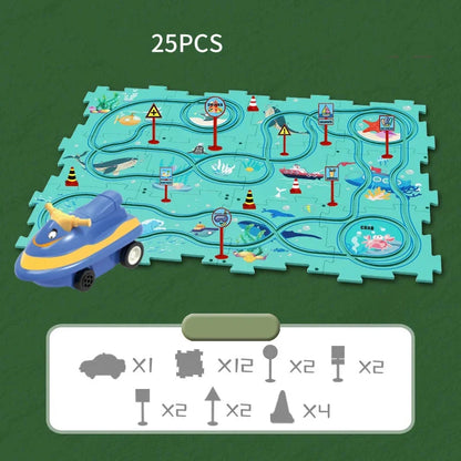 Build-Your-Own Car Puzzle Track – Electric Vehicle Puzzle Adventure