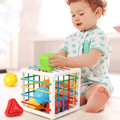 Montessori Sensory Sorting Cube – Textured Fun for Tactile Learning
