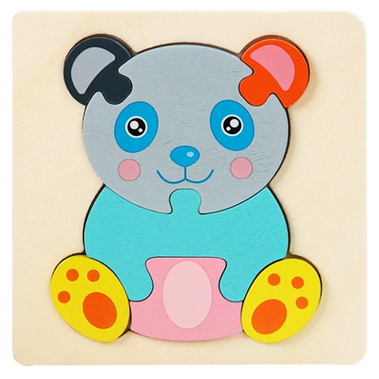 3D Wooden Puzzle™ – Educational Animal Puzzle for Toddlers-Toyfetti