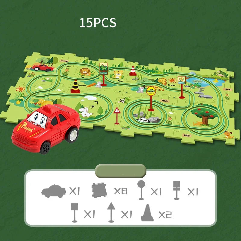 Build-Your-Own Car Puzzle Track – Electric Vehicle Puzzle Adventure
