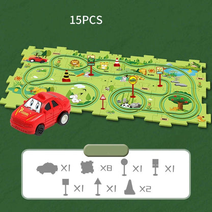 Build-Your-Own Car Puzzle Track – Electric Vehicle Puzzle Adventure