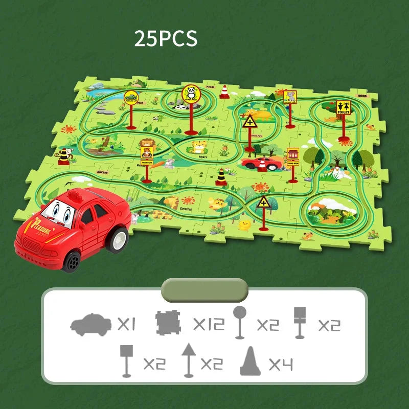 Build-Your-Own Car Puzzle Track – Electric Vehicle Puzzle Adventure