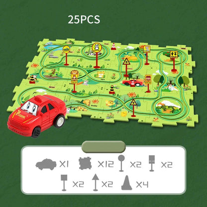 Build-Your-Own Car Puzzle Track – Electric Vehicle Puzzle Adventure