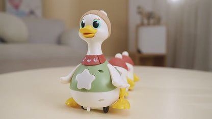 Musical Dancing Duck Toy Set — Lights, Movement & Tummy Time Fun for Babies 6–12 Months